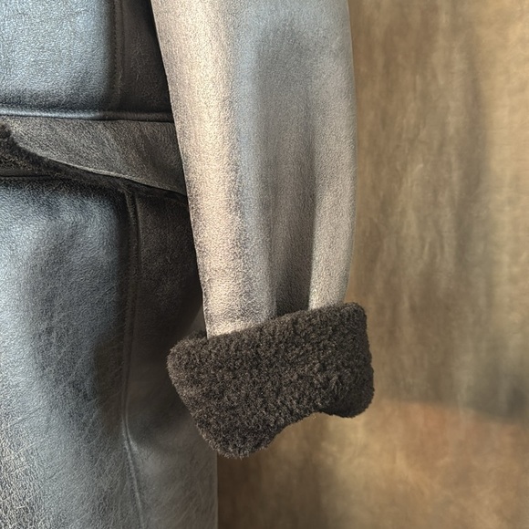 I.N.C. Men's Classic-Fit Faux-Shearling Double-Breasted Overcoat Silver Size XXL - Picture 4 of 12